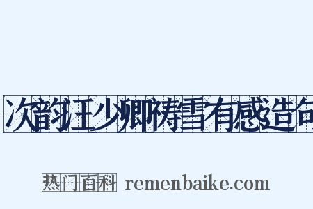 次韵汪少卿祷雪有感造句是什么意思的图片